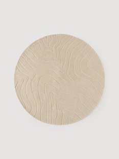 Rond handgetuft wollen vloerkleed Aaron