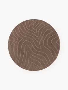 Rond handgetuft wollen vloerkleed Aaron