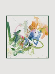 Ingelijste canvasprint Confidential Green, handafgewerkt