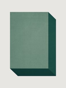 Handgeweven laagpolig wollen vloerkleed Tekla Box