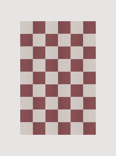 Handgeweven laagpolig juten vloerkleed Chess Flatweave