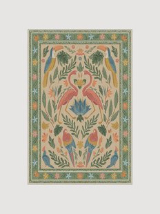 Wasbaar chenille vloerkleed Birds of a Feather van Iris Apfel