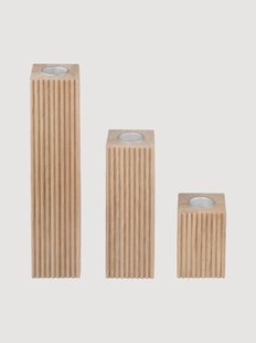 Kaarshouders Dreva van eikenhout, 3-delig