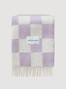 Wollen plaid Checkerboard met ruitjespatroon