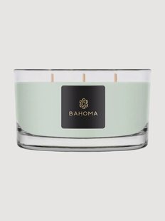 Met de hand gegoten 3-lonts geurkaars bahoma (primrose, amberwood)