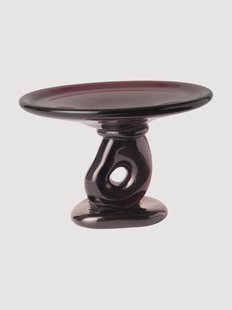 Mondgeblazen glazen taartplateau Damo