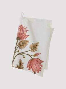 Handgemaakte theedoek Lulu met bloemmotief