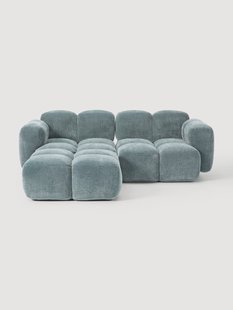 Modulaire bank Tayla (3-zits) met poef (links/rechts)