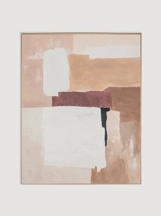 Handbeschilderd canvasdoek Desert Echo met houten frame