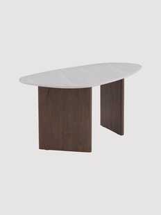 Ovale eettafel Wood &amp; Stone Effect