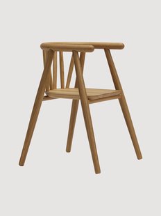 Handgemaakte kinderstoel Storm van eikenhout