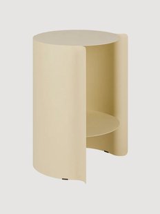 Ronde bijzettafel Wa met opbergruimte