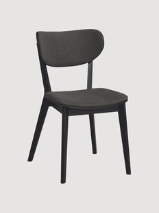 Gestoffeerde eettafelstoelen Kato van eikenhout, 2-delig