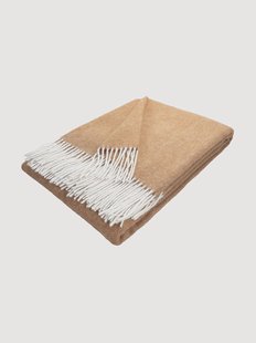 Wollen plaid Tyrol met zigzagpatroon en franjes