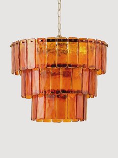 Handgemaakte kroonluchter Amber