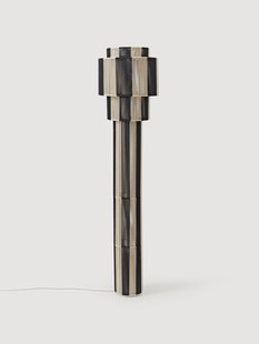 Vloerlamp Lace van linnen draad