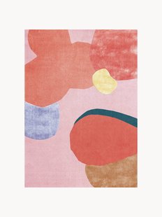 Handgeweven langpolig wollen vloerkleed Secret Garden