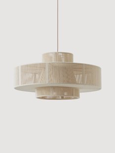 Grote hanglamp Lace van linnen draad