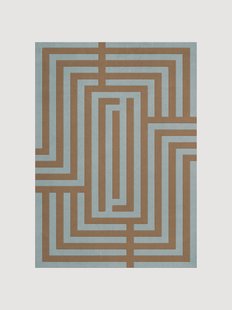 Handgeweven hoog-laag pool wollen vloerkleed Residue