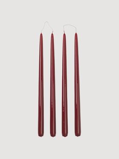 Handgemaakte dinerkaarsen Smooth, 4-delig