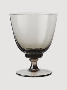 Mondgeblazen waterglas Flow op voet