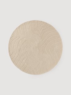 Rond handgetuft wollen vloerkleed Aaron