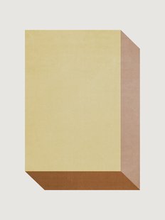 Handgeweven laagpolig wollen vloerkleed Tekla Box