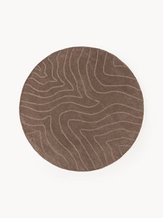 Rond handgetuft wollen vloerkleed Aaron