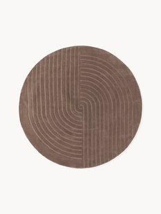 Rond handgetuft wollen vloerkleed Mason