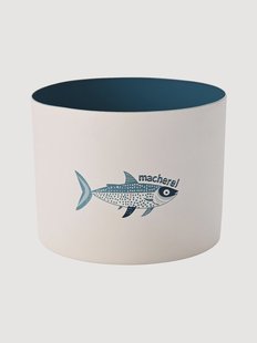 Handgemaakte lantaarn Goa, motief: makreel