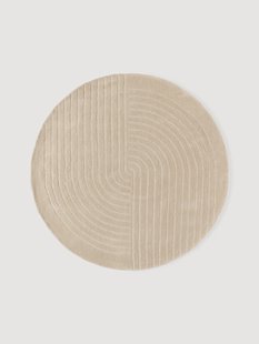 Rond handgetuft wollen vloerkleed Mason