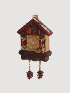 Handbeschilderde kerstboomhanger Cuckoo