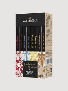 Gourmet pakket mini chocoladerepen Valrhona, 8 stuks