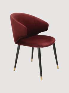 Handgemaakte fluwelen fauteuil Volante met bekleding