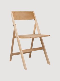 Inklapbare eetstoel Flat van berkenhout