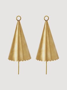 Kerstboomhangers Cone Bell, 2-delig