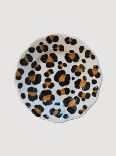 Handgemaakte taartplateau Leopardo