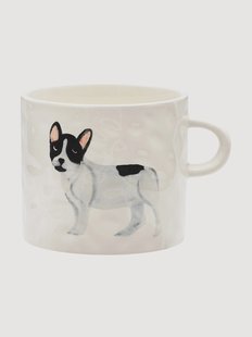 Handbeschilderde keramische beker French Bulldog