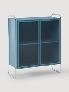 Metalen vitrinekast Robyn met glazen voorzijde