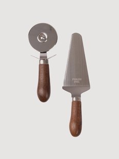 Houten pizzaset Astrid, 2-delig