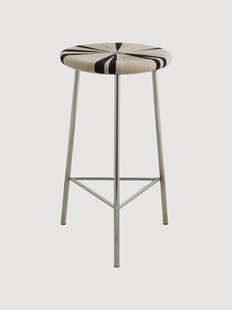 MORICE poef, hoog - zwart/ivoor