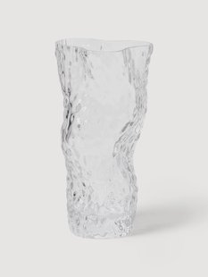 Mondgeblazen glazen vaas Ostrea Rock, H 30 cm