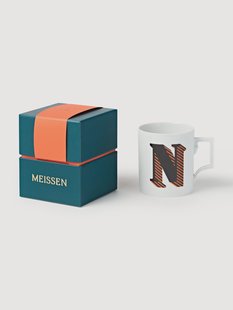 Handgemaakte beker Initials met decoratief motief