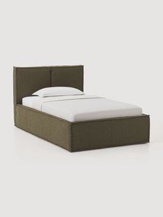 Boucl&eacute; gestoffeerd eenpersoonsbed Dream met opbergruimte