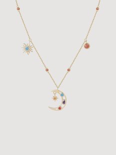 Zilveren ketting Dexter, verguld