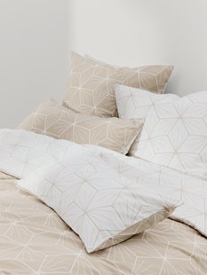 Dubbelzijdig dekbedovertrek Ilda met geometrische print
