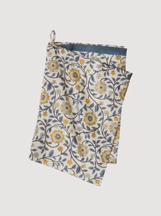 Handgemaakte theedoek Lulu met bloemmotief