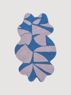 Handgeweven wollen vloerkleed Inky