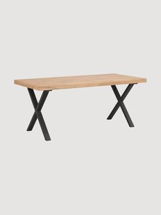 Eettafel Brooklyn met eikenhouten blad