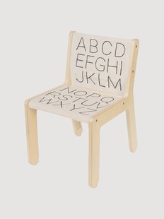 Houten kinderstoel ABC